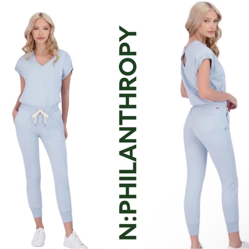 NWT n: Philanthropy‎ Jogger Jumpsuit in powder blue size Large